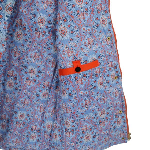 Gretchen Scott The Puffer Vest Pleasantly Paisley Imari Blue Zip Front S - Picture 8 of 8